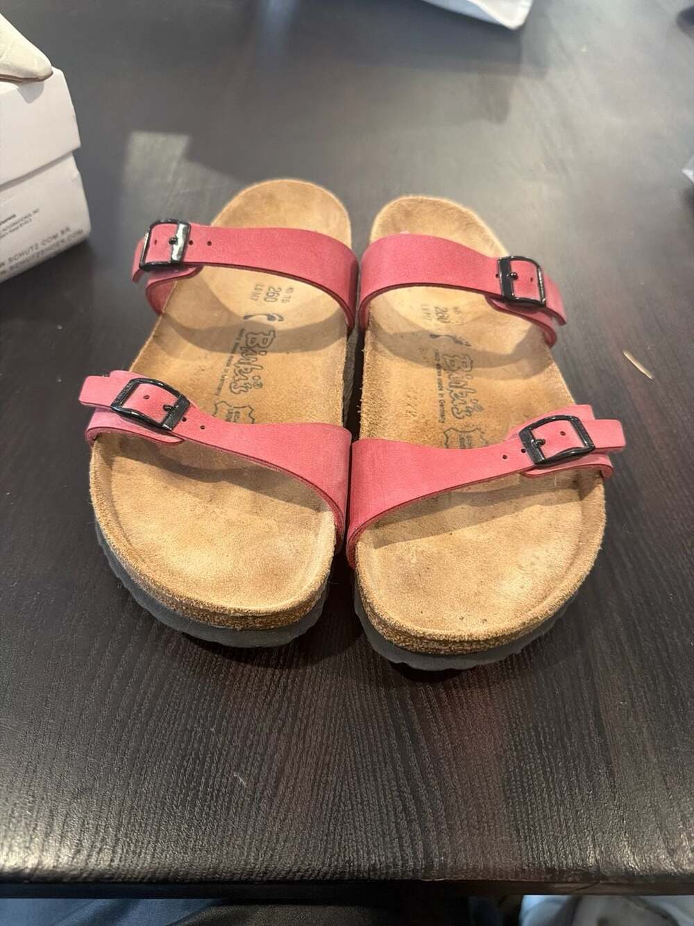 Birki's by Birkenstock Belmont Pink Leather Double Strap Sandals Size 40 new old - Picture 8 of 8